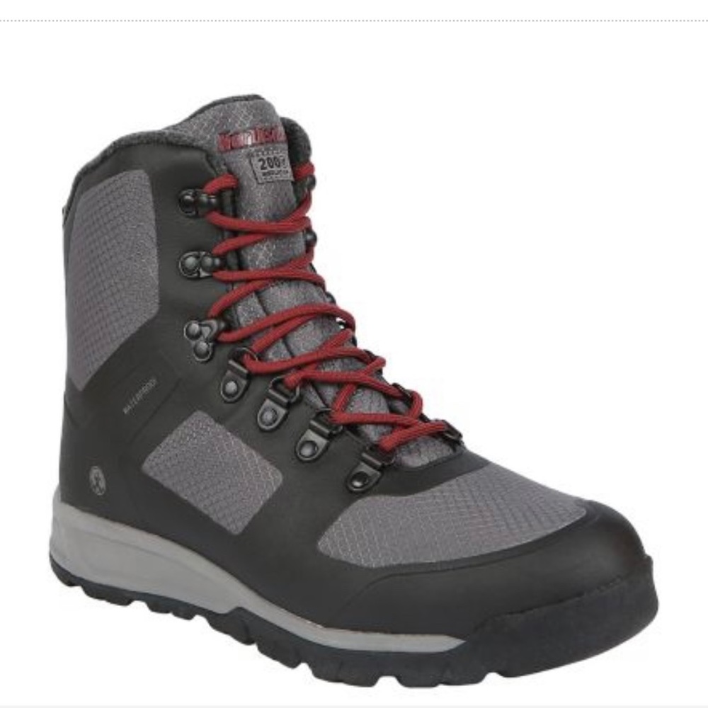 Northside Mens Williston Snow Winter Boots Gray Black Lace Up Insulated New 10s